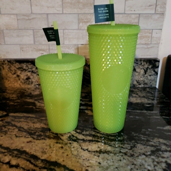 Starbucks Lemongrass halloween glow in the dark tumbler set grande and veti New - Picture 2 of 3